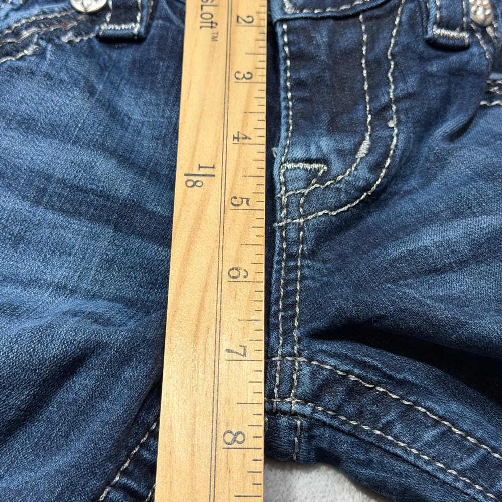 Miss‎ Me Signature Skinny Jeans 26 Dark Wash Embellished Bling Y2K 2010s Denim - Picture 5 of 8
